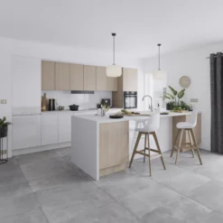 GoodHome Garcinia Gloss White Integrated Handle Highline Cabinet Door (W)150mm (H)715mm (T)19mm -Goodhome goodhome garcinia gloss white integrated handle highline cabinet door w 150mm h 715mm t 19mm3663602651239 21i