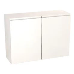 Goodhome 38 GoodHome Garcinia Gloss White Integrated Handle Wall Kitchen Cabinet (W)1000mm (H)720mm