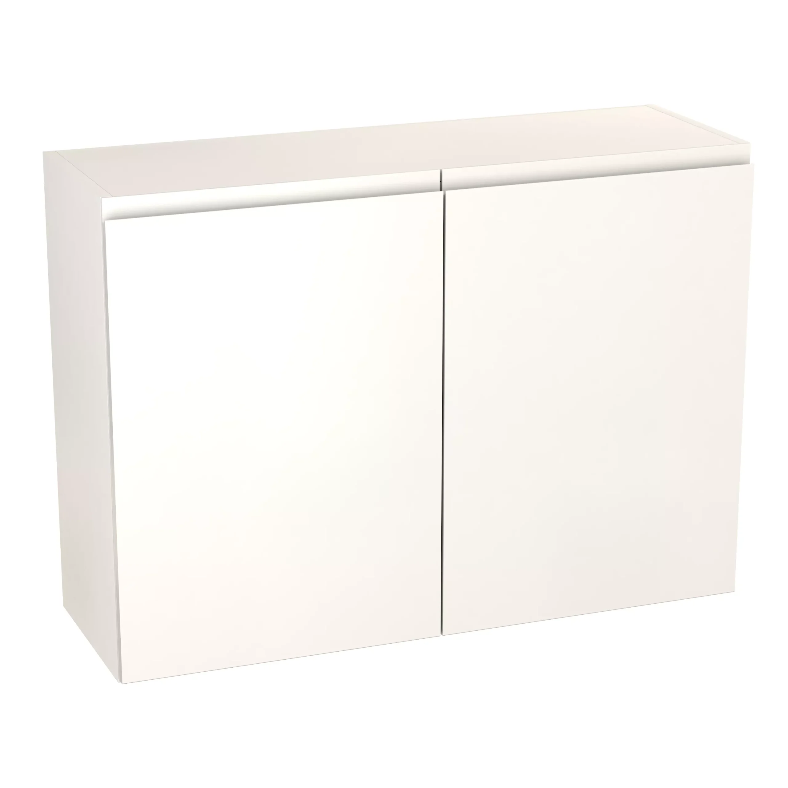GoodHome Garcinia Gloss White Integrated Handle Wall Kitchen Cabinet (W)1000mm (H)720mm 1 GoodHome Garcinia Gloss White Integrated Handle Wall Kitchen Cabinet (W)1000mm (H)720mm