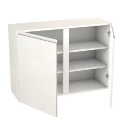 Goodhome -Goodhome goodhome garcinia gloss white integrated handle wall kitchen cabinet w 1000mm h 720mm5059340702469 21c bq