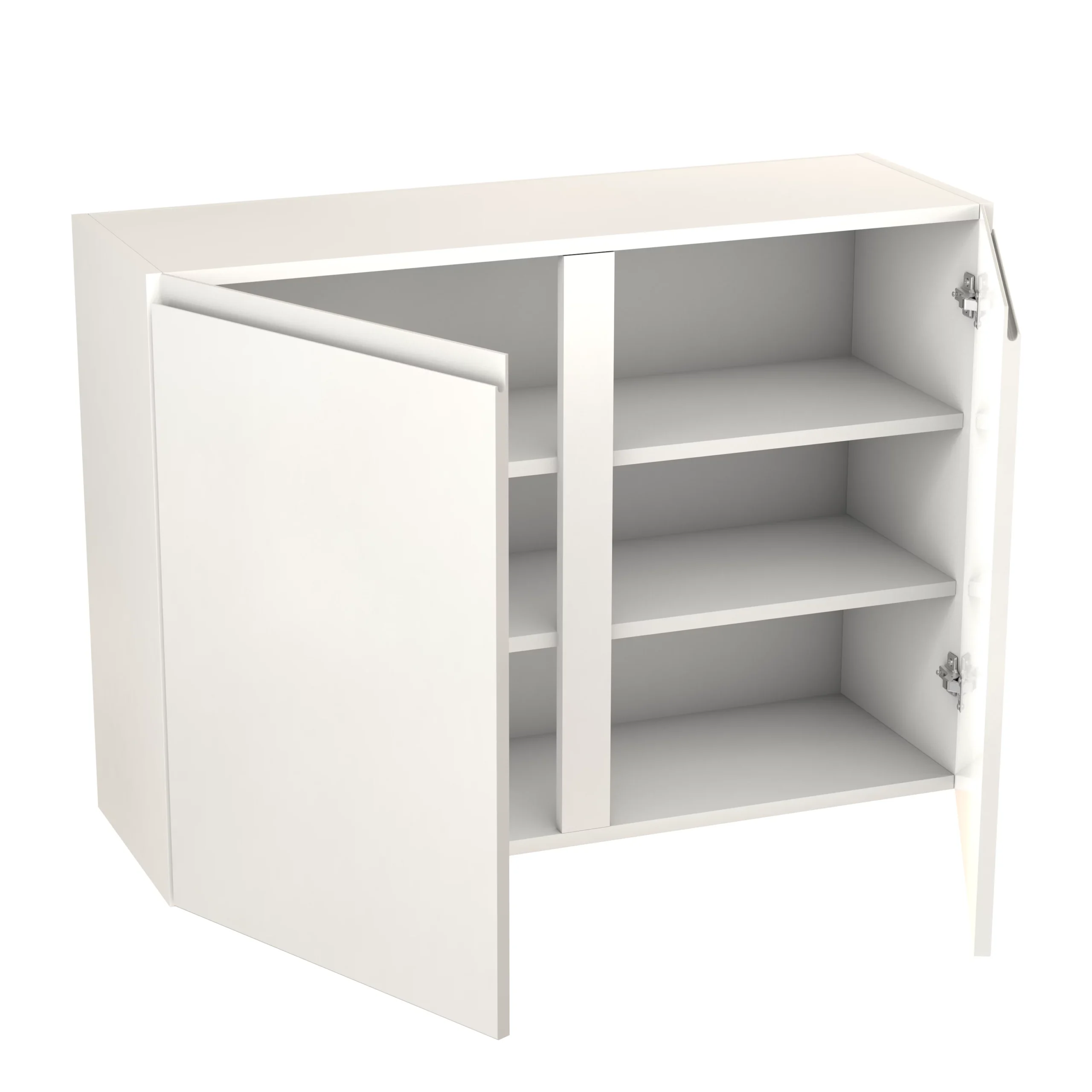 GoodHome Garcinia Gloss White Integrated Handle Wall Kitchen Cabinet (W)1000mm (H)720mm 2 GoodHome Garcinia Gloss White Integrated Handle Wall Kitchen Cabinet (W)1000mm (H)720mm - Image 2