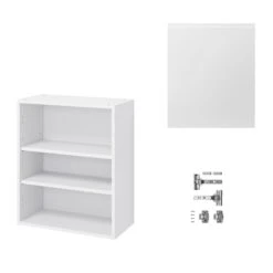 GoodHome Garcinia Gloss White Integrated Handle Wall Kitchen Cabinet (W)600mm (H)720mm -Goodhome goodhome garcinia gloss white integrated handle wall kitchen cabinet w 600mm h 720mm5059340702506 07c bq
