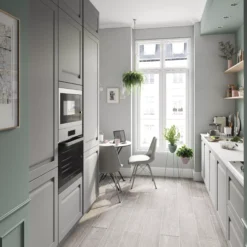 GoodHome Garcinia Matt Stone Integrated Handle Shaker Drawerline Cabinet Door, (W)400mm (H)715mm (T)20mm -Goodhome goodhome garcinia matt stone integrated handle shaker drawerline cabinet door w 400mm h 715mm t 20mm3663602473015 20i