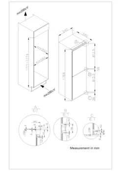 GoodHome GHBI5050FFUK 50:50 Classic Integrated Automatic Defrost Fridge Freezer - White 7 GoodHome GHBI5050FFUK 50:50 Classic Integrated Automatic Defrost Fridge Freezer - White -Goodhome goodhome ghbi5050ffuk 50 50 classic integrated automatic defrost fridge freezer white5059340169545 01t
