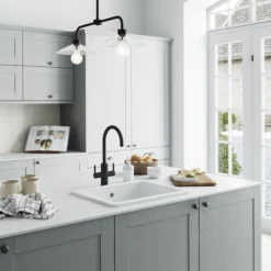 GoodHome Hyssop White Ceramic 1 Bowl Kitchen Sink (W)460mm X (L)565mm 15 GoodHome Hyssop White Ceramic 1 Bowl Kitchen Sink (W)460mm X (L)565mm -Goodhome goodhome hyssop white ceramic 1 bowl kitchen sink w 460mm x l 565mm5059340458441 05i