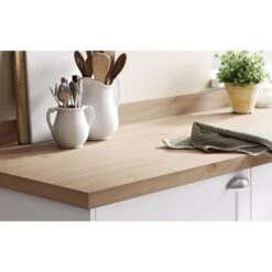 GoodHome Kala Brown Oak Effect Laminate & Particle Board Upstand (L)3000mm -Goodhome goodhome kala brown oak effect laminate particle board upstand l 3000mm3663602636502 22i