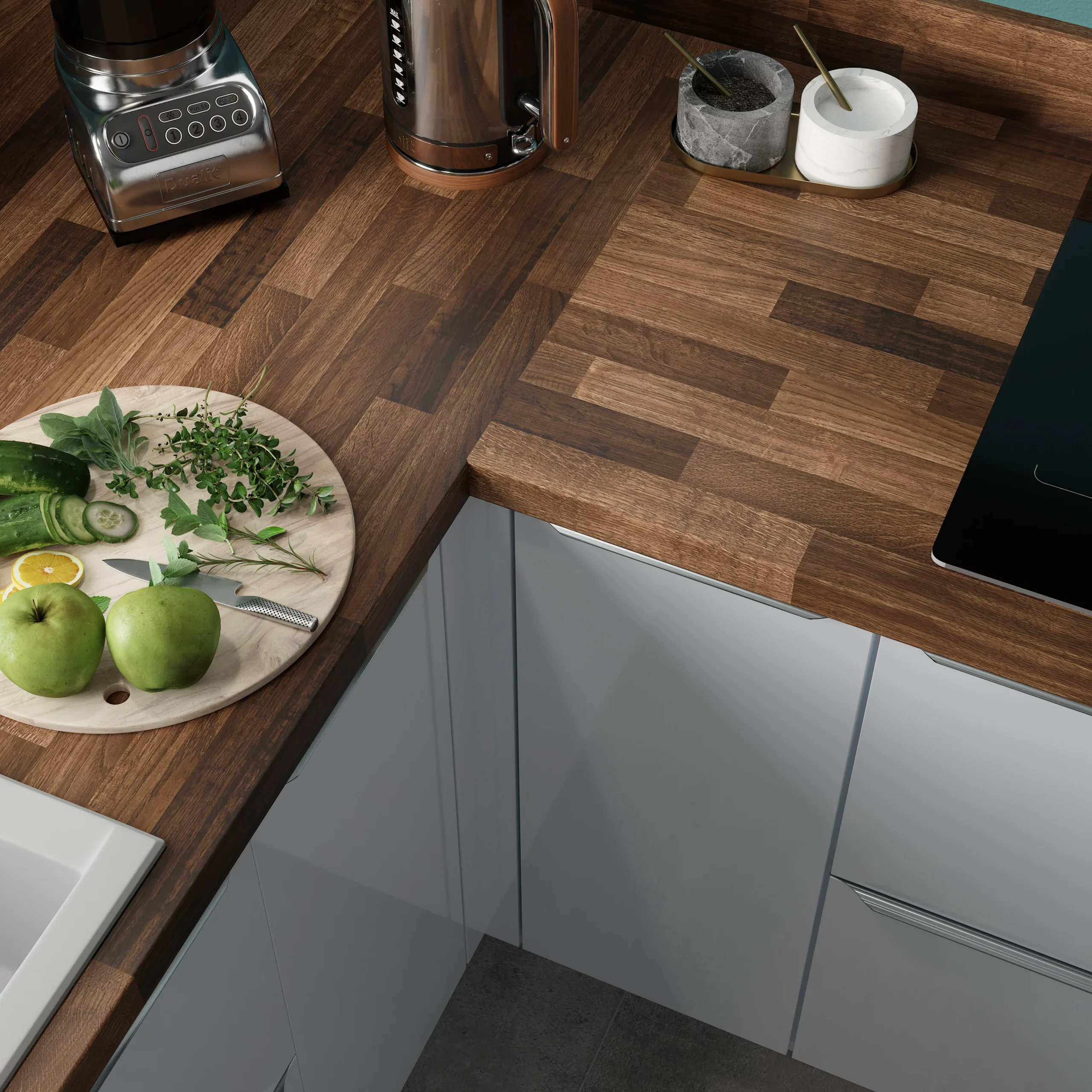 GoodHome KALA Walnut Effect Brown Worktop Edging Strip, (L)3m 3 GoodHome KALA Walnut Effect Brown Worktop Edging Strip, (L)3m - Image 3