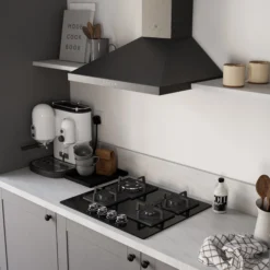 GoodHome Linksense GH60GASLK 4 Burner Black Glass & Steel Gas Hob, (W)590mm 25 GoodHome Linksense GH60GASLK 4 Burner Black Glass & Steel Gas Hob, (W)590mm -Goodhome goodhome linksense gh60gaslk 4 burner black glass steel gas hob w 590mm5059340446134 02i