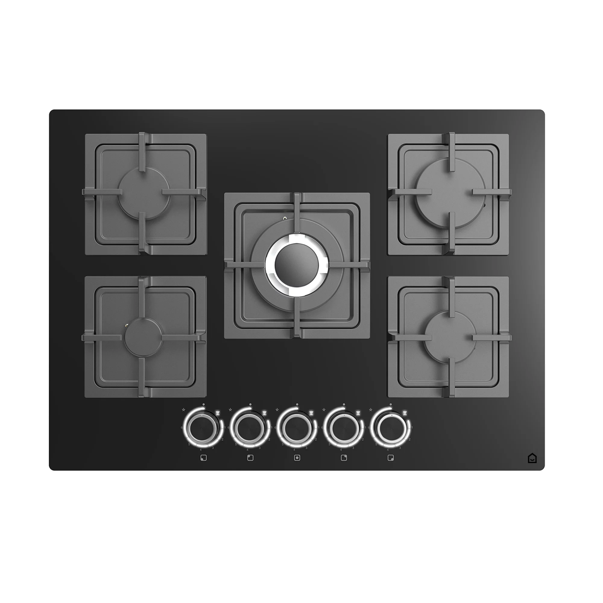 GoodHome Linksense GH78GASLK 70cm Gas Hob - Black 1 GoodHome Linksense GH78GASLK 70cm Gas Hob - Black