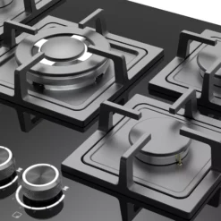 GoodHome Linksense GH78GASLK 70cm Gas Hob - Black 15 GoodHome Linksense GH78GASLK 70cm Gas Hob - Black -Goodhome goodhome linksense gh78gaslk 70cm gas hob black5059340445786 36c