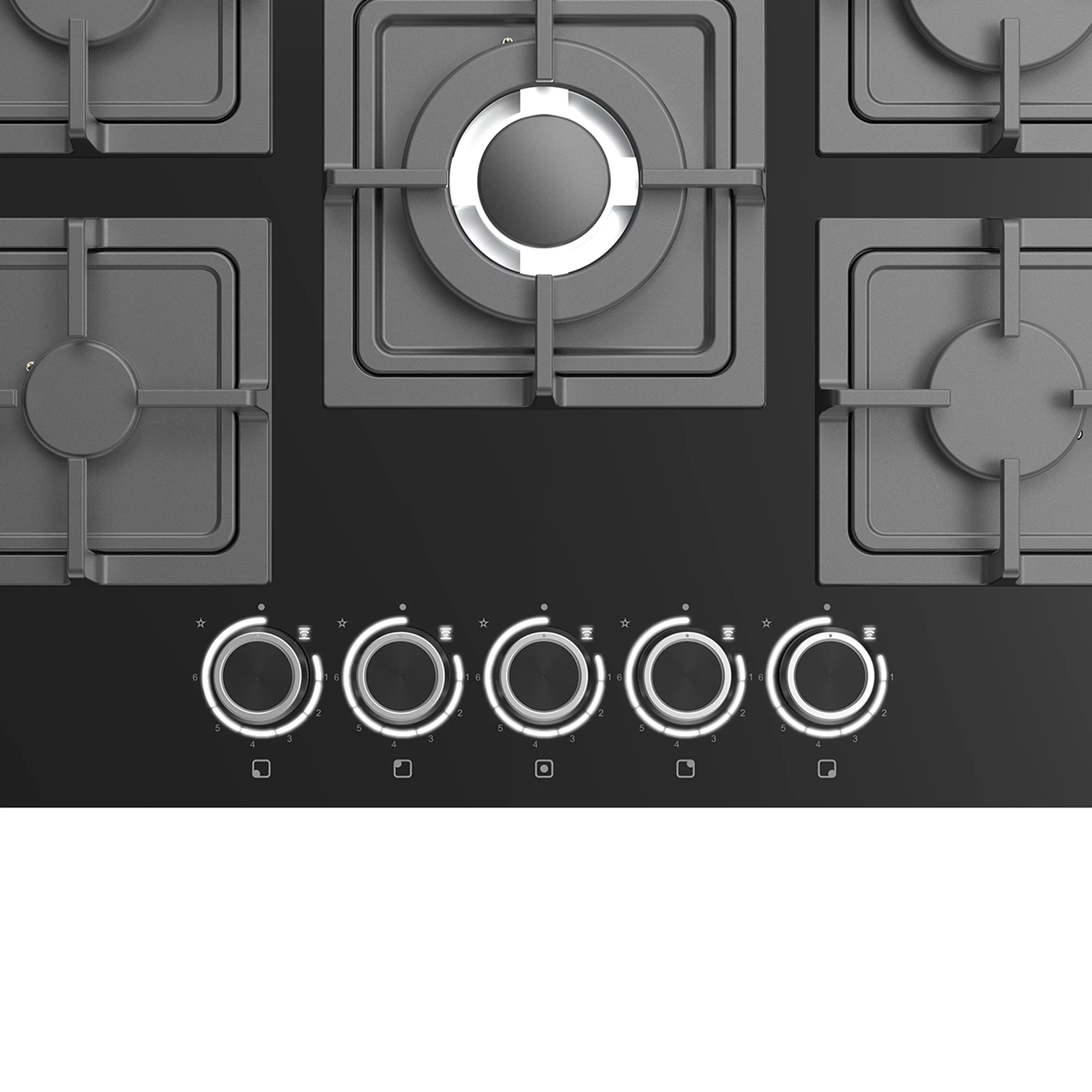 GoodHome Linksense GH78GASLK 70cm Gas Hob - Black 7 GoodHome Linksense GH78GASLK 70cm Gas Hob - Black - Image 7