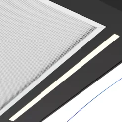 GoodHome LinkSense GHCG60LKBL Black Steel & Glass Curved Cooker Hood (W)59.8cm - Black -Goodhome goodhome linksense ghcg60lkbl black steel glass curved cooker hood w 59 8cm black5059340446059 38c