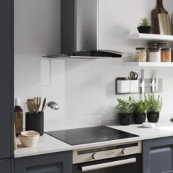 GoodHome LinkSense GHCG60LKSS Glass Curved Cooker Hood (W)59.8cm -Goodhome goodhome linksense ghcg60lkss glass curved cooker hood w 59 8cm5059340446097 01i