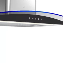 GoodHome LinkSense GHCG60LKSS Glass Curved Cooker Hood (W)59.8cm -Goodhome goodhome linksense ghcg60lkss glass curved cooker hood w 59 8cm5059340446097 36c