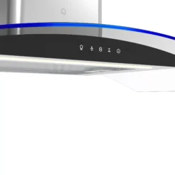 GoodHome LinkSense GHCG90LKSS Glass Curved Cooker Hood (W)89.8cm -Goodhome goodhome linksense ghcg90lkss glass curved cooker hood w 89 8cm5059340446073 36c