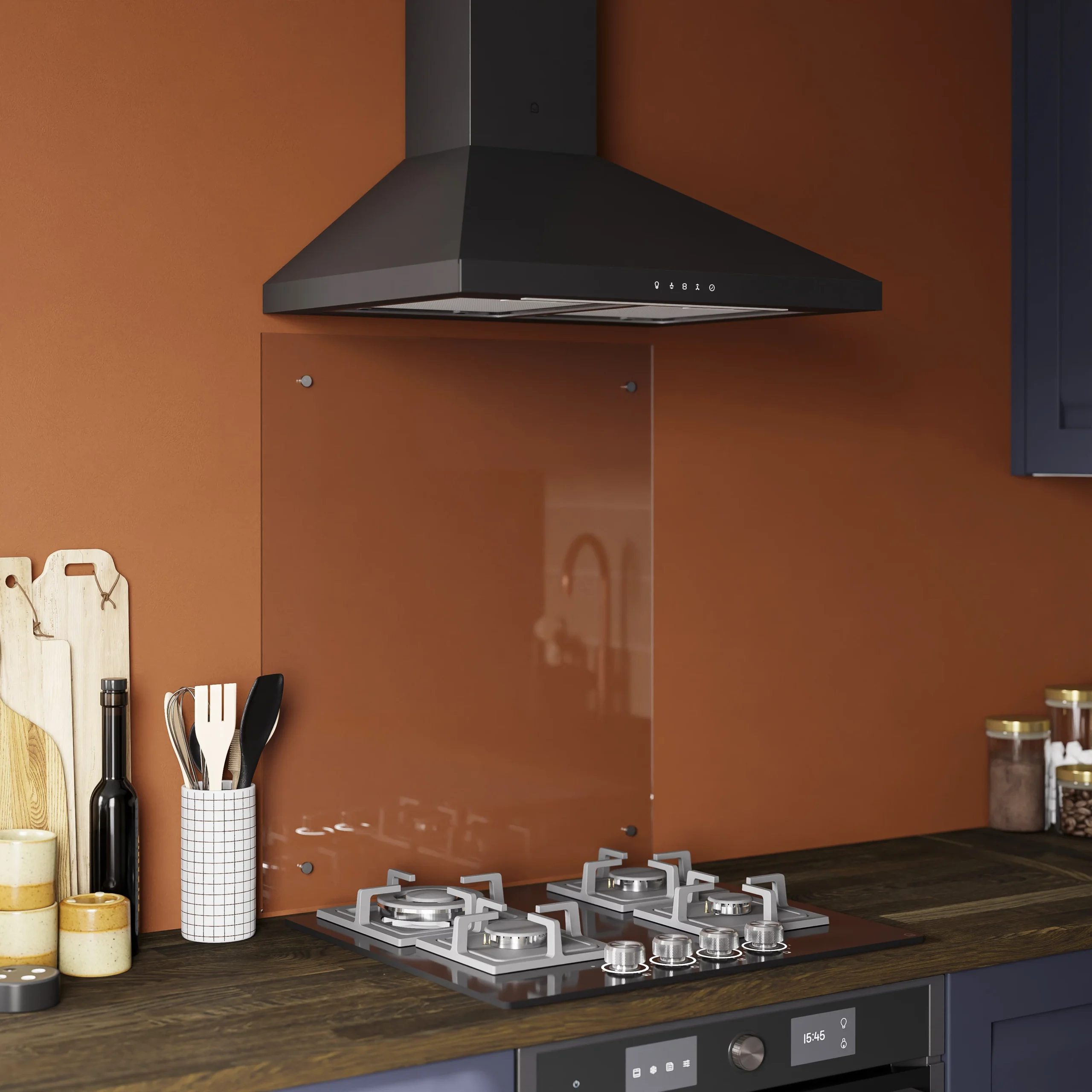 GoodHome LinkSense GHCH60LKBL Black Steel & Glass Chimney Cooker Hood (W)59.8cm - Black 13 GoodHome LinkSense GHCH60LKBL Black Steel & Glass Chimney Cooker Hood (W)59.8cm - Black - Image 13