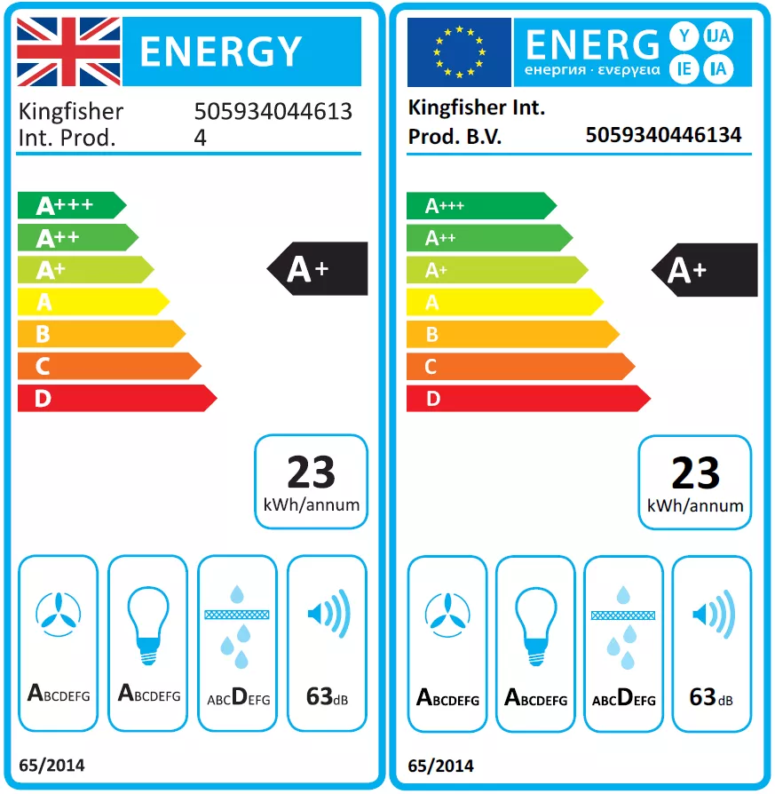 GoodHome LinkSense GHCH60LKBL Black Steel & Glass Chimney Cooker Hood (W)59.8cm - Black 11 GoodHome LinkSense GHCH60LKBL Black Steel & Glass Chimney Cooker Hood (W)59.8cm - Black - Image 11
