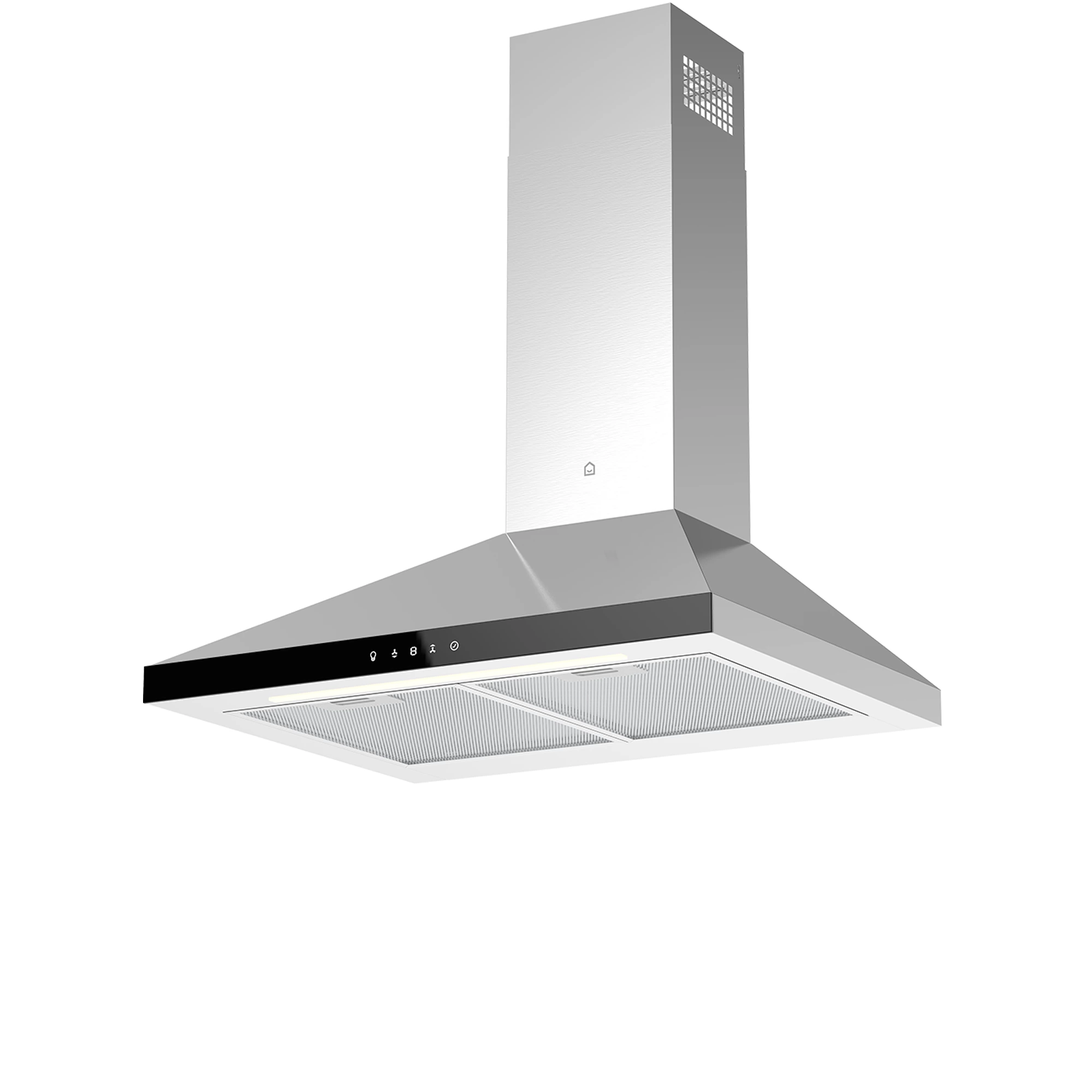 GoodHome LinkSense GHCH60LKSS Glass Chimney Cooker Hood (W)59.8cm 1 GoodHome LinkSense GHCH60LKSS Glass Chimney Cooker Hood (W)59.8cm