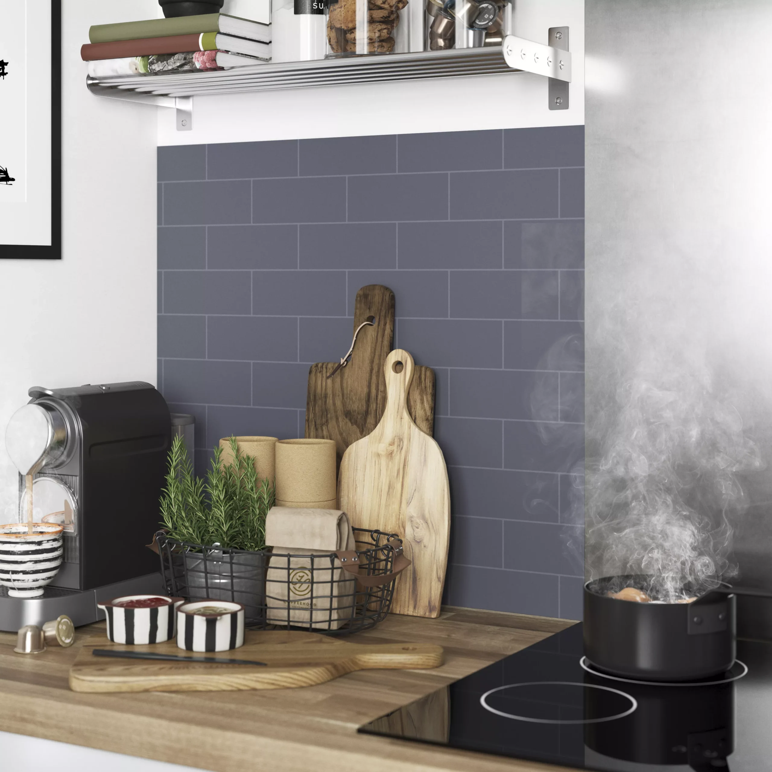 GoodHome Nepeta Anthracite Smooth / Shallow Paper & Resin Back Panel, (H)6000mm (W)20000mm (T)3mm 5 GoodHome Nepeta Anthracite Smooth / Shallow Paper & Resin Back Panel, (H)6000mm (W)20000mm (T)3mm - Image 5