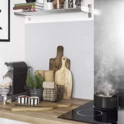 GoodHome Nepeta Grey Patchwork Cement Effect Paper & Resin Back Panel, (H)600mm (W)1800mm (T)3mm -Goodhome goodhome nepeta grey patchwork cement effect paper resin back panel h 600mm w 1800mm t 3mm3663602636359 22i