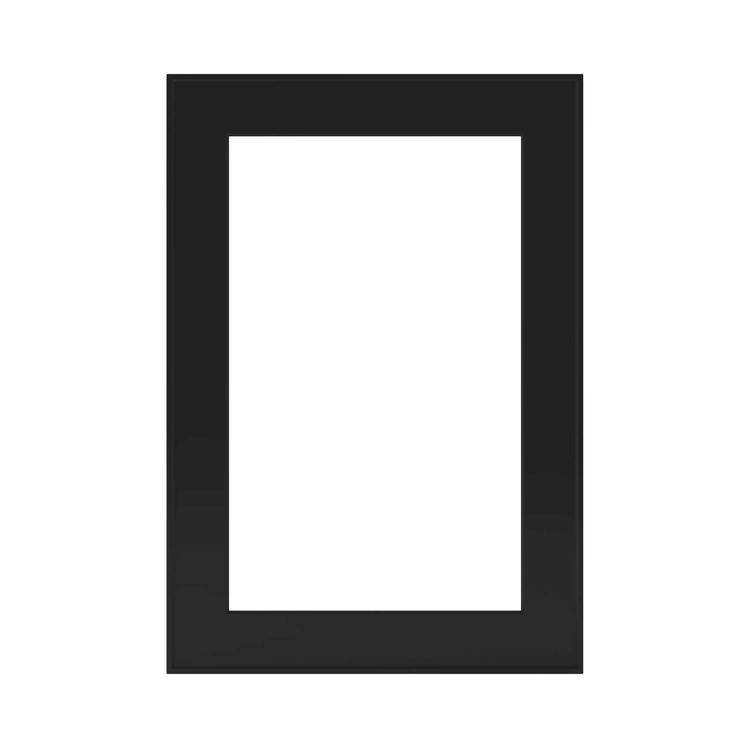 GoodHome Pasilla Matt Carbon Thin Frame Slab Glazed Cabinet Door (W)500mm (H)715mm (T)20mm 1 GoodHome Pasilla Matt Carbon Thin Frame Slab Glazed Cabinet Door (W)500mm (H)715mm (T)20mm