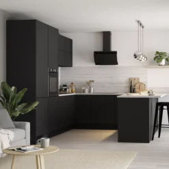 GoodHome Pasilla Matt Carbon Thin Frame Slab Tall End Panel (H)900mm (W)320mm -Goodhome goodhome pasilla matt carbon thin frame slab tall end panel h 900mm w 320mm3663602474029 13i