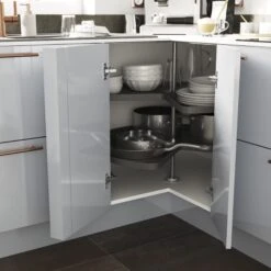 GoodHome Pebre Anthracite Not Soft Close Pull Out Storage, (H)639mm (W)830mm -Goodhome goodhome pebre anthracite not soft close pull out storage h 639mm w 830mm3663602480259 02i