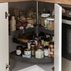 GoodHome Pebre Anthracite Not Soft Close Pull Out Storage, (H)639mm (W)830mm -Goodhome goodhome pebre anthracite not soft close pull out storage h 639mm w 830mm3663602480259 03i bq