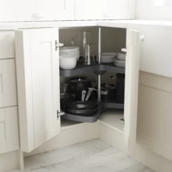 GoodHome Pebre Anthracite Not Soft Close Pull Out Storage, (H)639mm (W)830mm -Goodhome goodhome pebre anthracite not soft close pull out storage h 639mm w 830mm3663602480259 10i