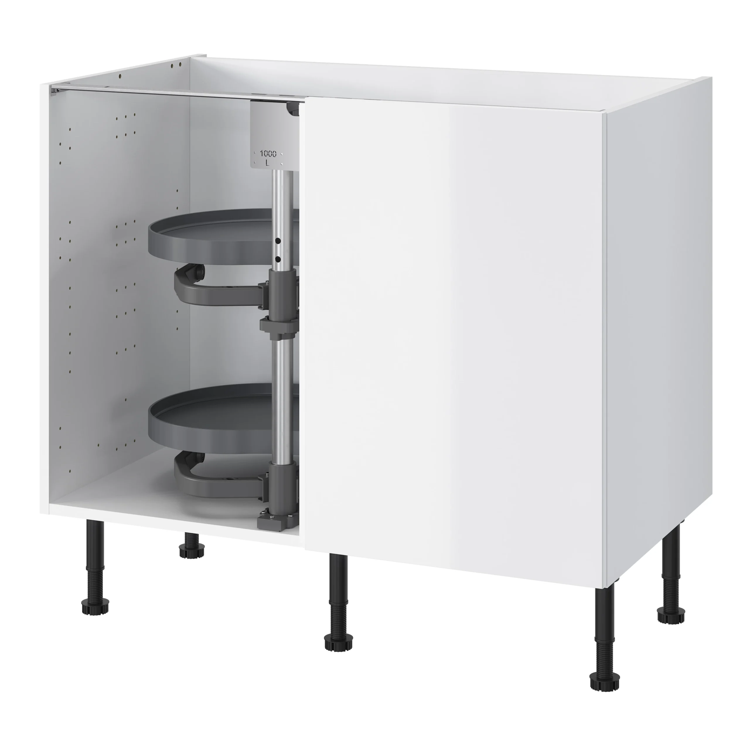 GoodHome Pebre Anthracite Soft-close Pull Out Storage, (H)698mm (W)865mm 7 GoodHome Pebre Anthracite Soft-close Pull Out Storage, (H)698mm (W)865mm - Image 7