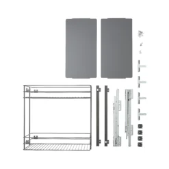 GoodHome Pebre Anthracite Soft Close Runners Pull Out Storage, (H)484mm (W)264mm 10 GoodHome Pebre Anthracite Soft Close Runners Pull Out Storage, (H)484mm (W)264mm -Goodhome goodhome pebre anthracite soft close runners pull out storage h 484mm w 264mm3663602480150 07c bq