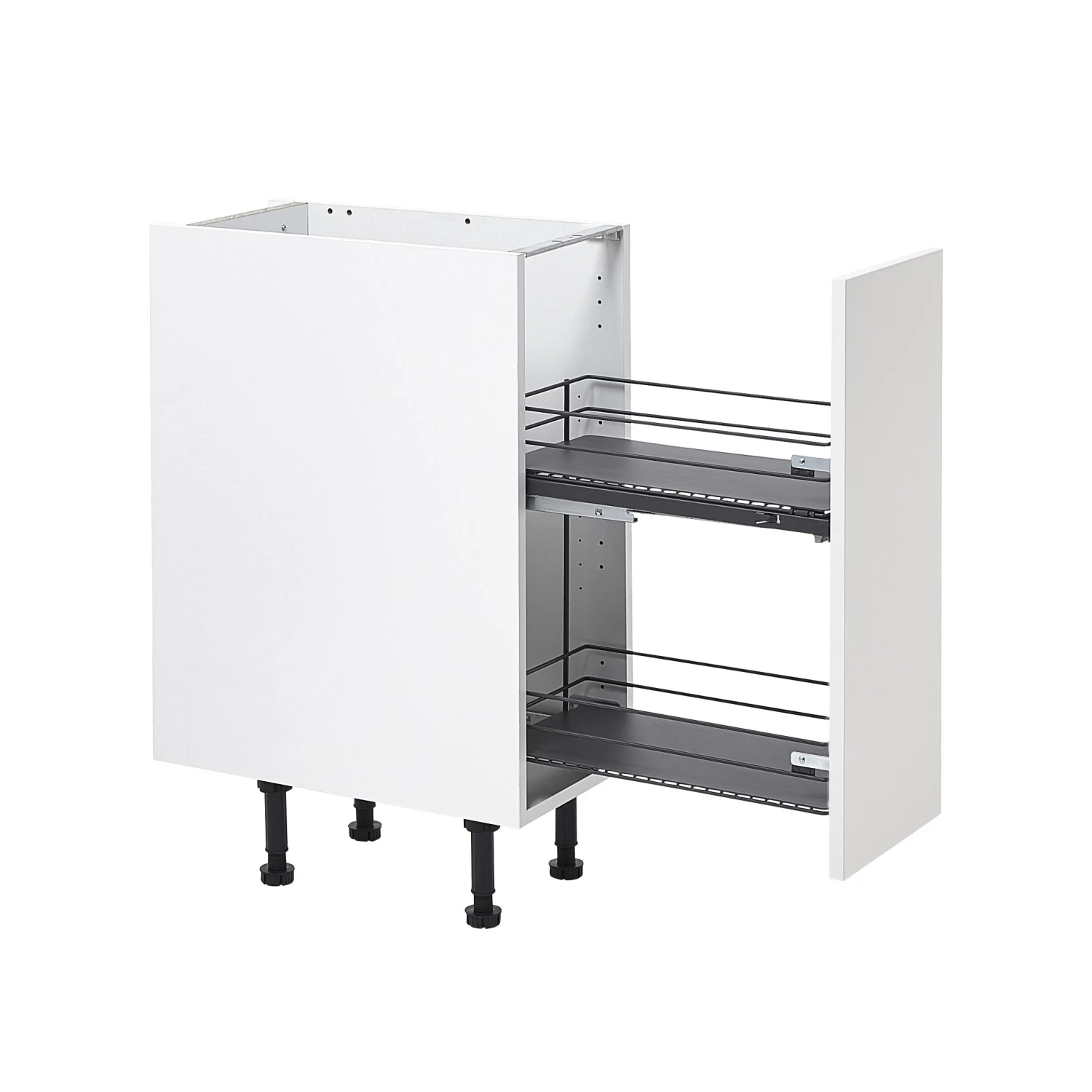 GoodHome Pebre Anthracite Soft Close Runners Pull Out Storage, (H)484mm (W)264mm 6 GoodHome Pebre Anthracite Soft Close Runners Pull Out Storage, (H)484mm (W)264mm - Image 6