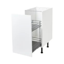 GoodHome Pebre Anthracite Soft Close Runners Pull Out Storage, (H)484mm (W)364mm