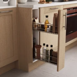 GoodHome Pebre Anthracite Soft Close Runners Pull Out Storage, (H)530mm (W)107mm -Goodhome goodhome pebre anthracite soft close runners pull out storage h 530mm w 107mm3663602480143 05i