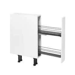 GoodHome Pebre Anthracite Soft Close Runners Pull Out Storage, (H)530mm (W)107mm -Goodhome goodhome pebre anthracite soft close runners pull out storage h 530mm w 107mm3663602480143 24c bq