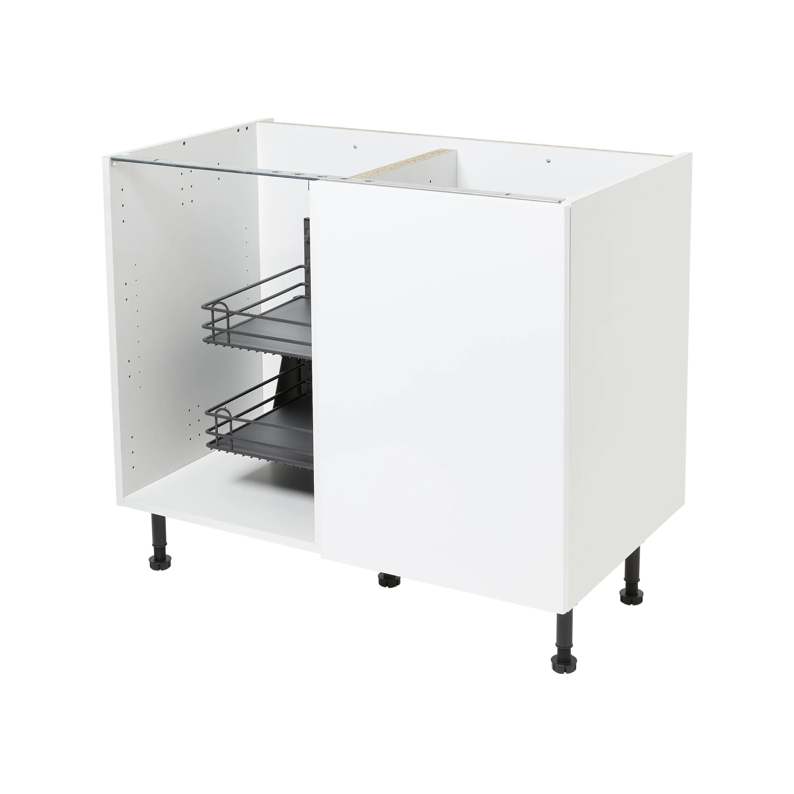 GoodHome Pebre Anthracite Soft-open Right Outward Pull Out Storage, (H)639mm (W)855mm 11 GoodHome Pebre Anthracite Soft-open Right Outward Pull Out Storage, (H)639mm (W)855mm - Image 11