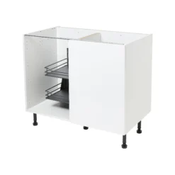 GoodHome Pebre Anthracite Soft-open Right Outward Pull Out Storage, (H)639mm (W)855mm