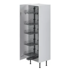 GoodHome Pebre Soft-close Larder Pull-out Storage, (W)500mm -Goodhome goodhome pebre soft close larder pull out storage w 500mm5059340141022 21c