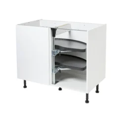 GoodHome Pebre Soft-close LH Corner Cabinet Pull-out Storage -Goodhome goodhome pebre soft close lh corner cabinet pull out storage3663602480211 22c bq