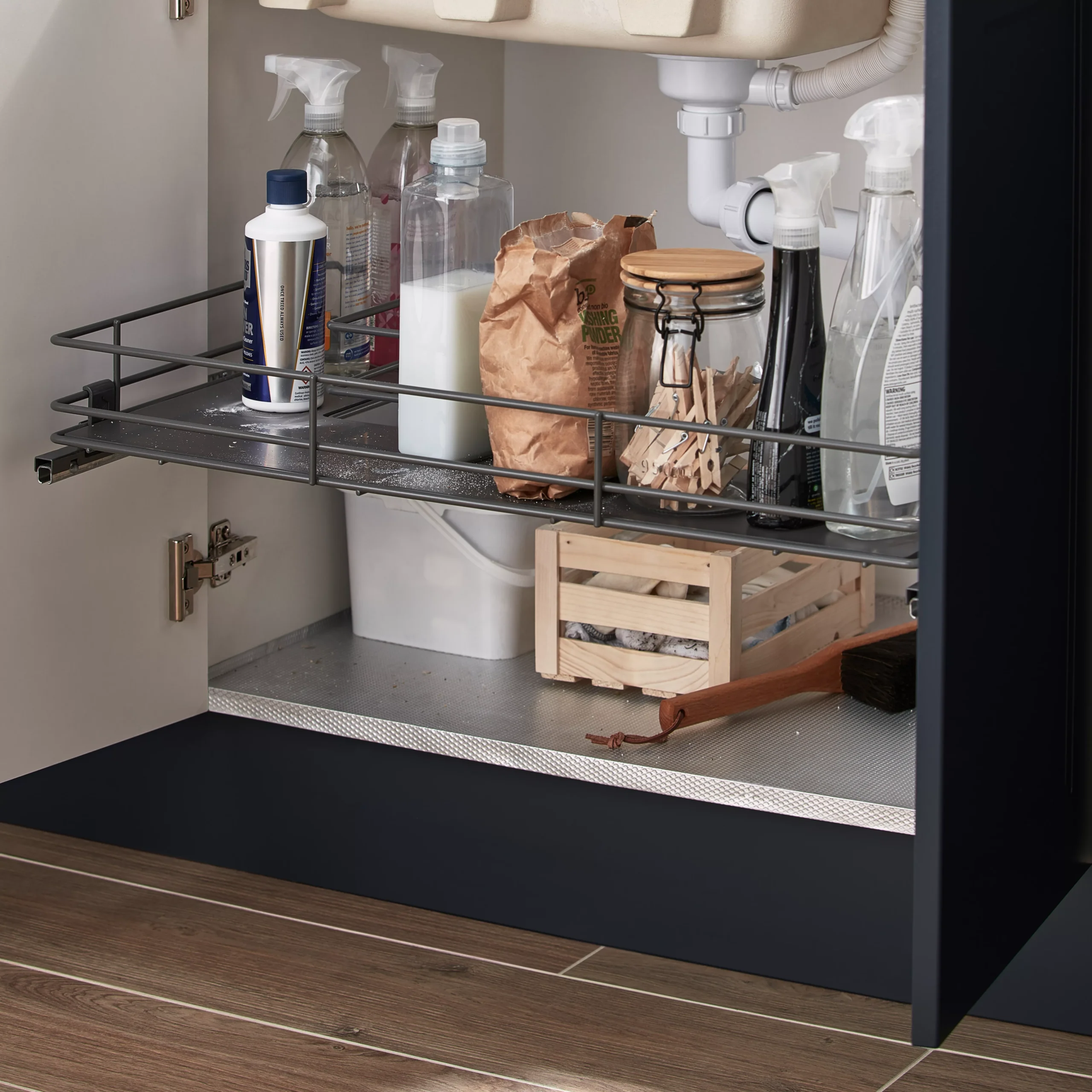 GoodHome Pebre Under Sink Shelf Pull-out Storage 6 GoodHome Pebre Under Sink Shelf Pull-out Storage - Image 6