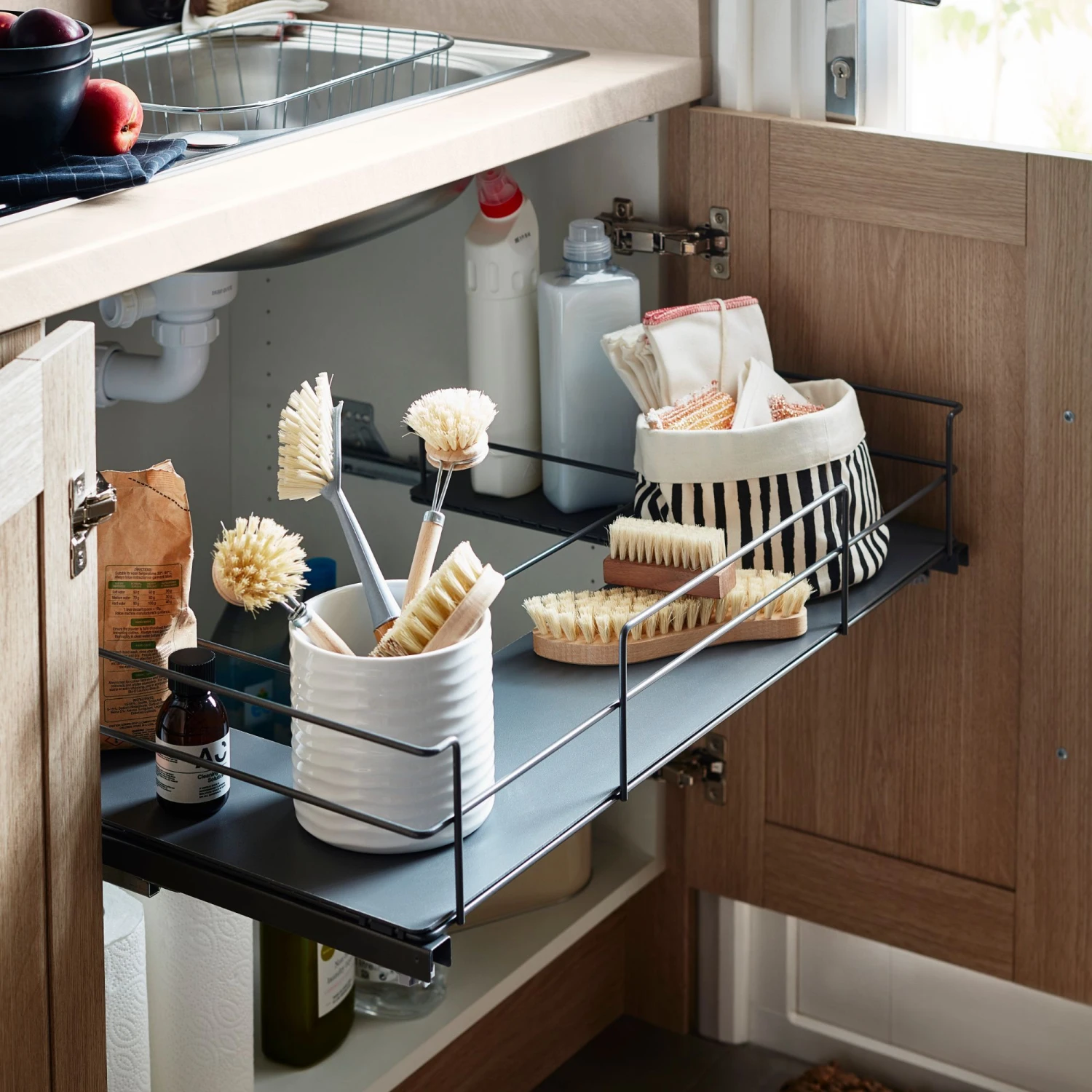 GoodHome Pebre Under Sink Shelf Pull-out Storage 7 GoodHome Pebre Under Sink Shelf Pull-out Storage - Image 7