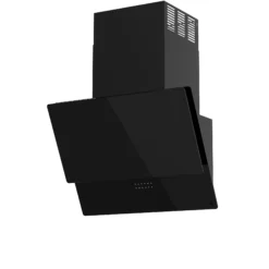 GoodHome PlasmaSense GHAG60PLAS Black Steel & Glass Angled Cooker Hood (W)59.8cm - Black