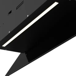 GoodHome PlasmaSense GHAG90PLAS Black Steel & Glass Angled Cooker Hood (W)89.8cm - Black -Goodhome goodhome plasmasense ghag90plas black steel glass angled cooker hood w 89 8cm black5059340445885 38c