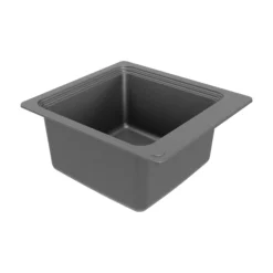 GoodHome Romesco Black Composite Quartz 1 Bowl Kitchen Sink (W)515mm X (L)562mm -Goodhome goodhome romesco black composite quartz 1 bowl kitchen sink w 515mm x l 562mm5059340458731 01c