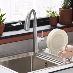 GoodHome Romesco Inox Stainless Steel 1 Bowl Sink & Drainer 511mm X 770mm -Goodhome goodhome romesco inox stainless steel 1 bowl sink drainer 511mm x 770mm3663602481898 04i