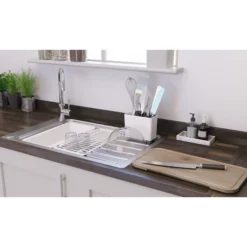 GoodHome Romesco Inox Stainless Steel 1 Bowl Sink & Drainer 511mm X 770mm -Goodhome goodhome romesco inox stainless steel 1 bowl sink drainer 511mm x 770mm3663602791942 05bq