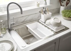 GoodHome Romesco Inox Stainless Steel 1 Bowl Sink & Drainer 511mm X 770mm -Goodhome goodhome romesco inox stainless steel 1 bowl sink drainer 511mm x 770mm3663602791942 21i