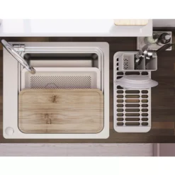 GoodHome Romesco Stainless Steel Rectangular 1 Bowl Sink (W)511mm 15 GoodHome Romesco Stainless Steel Rectangular 1 Bowl Sink (W)511mm -Goodhome goodhome romesco stainless steel rectangular 1 bowl sink w 511mm3663602791935 02bq