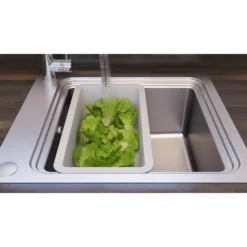 GoodHome Romesco Stainless Steel Rectangular 1 Bowl Sink (W)511mm 18 GoodHome Romesco Stainless Steel Rectangular 1 Bowl Sink (W)511mm -Goodhome goodhome romesco stainless steel rectangular 1 bowl sink w 511mm3663602791935 05bq