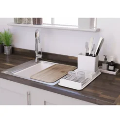 GoodHome Romesco Stainless Steel Rectangular 1 Bowl Sink (W)511mm 20 GoodHome Romesco Stainless Steel Rectangular 1 Bowl Sink (W)511mm -Goodhome goodhome romesco stainless steel rectangular 1 bowl sink w 511mm3663602791935 07bq